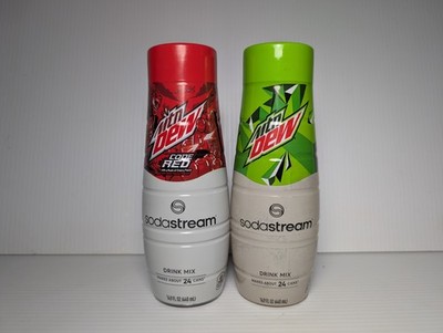 Sodastream Mountain Dew & Code Red Soda Drink Mix 14.9 Fl Oz. Set Of 2 Exp. 1/26