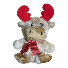 Greenbrier International Moose 8" Stuffed Animal Plush Holiday Christmas Soft