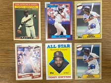 Topps Fleer Kaybee Tony Gwynn San Diego Padres 1989 MLB Vintage Lot 6 Cards