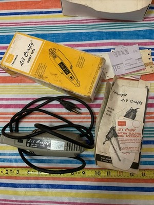 Vintage Sears USA Lil Crafty Rotary Hobby Tool Corded Electric & Box & More
