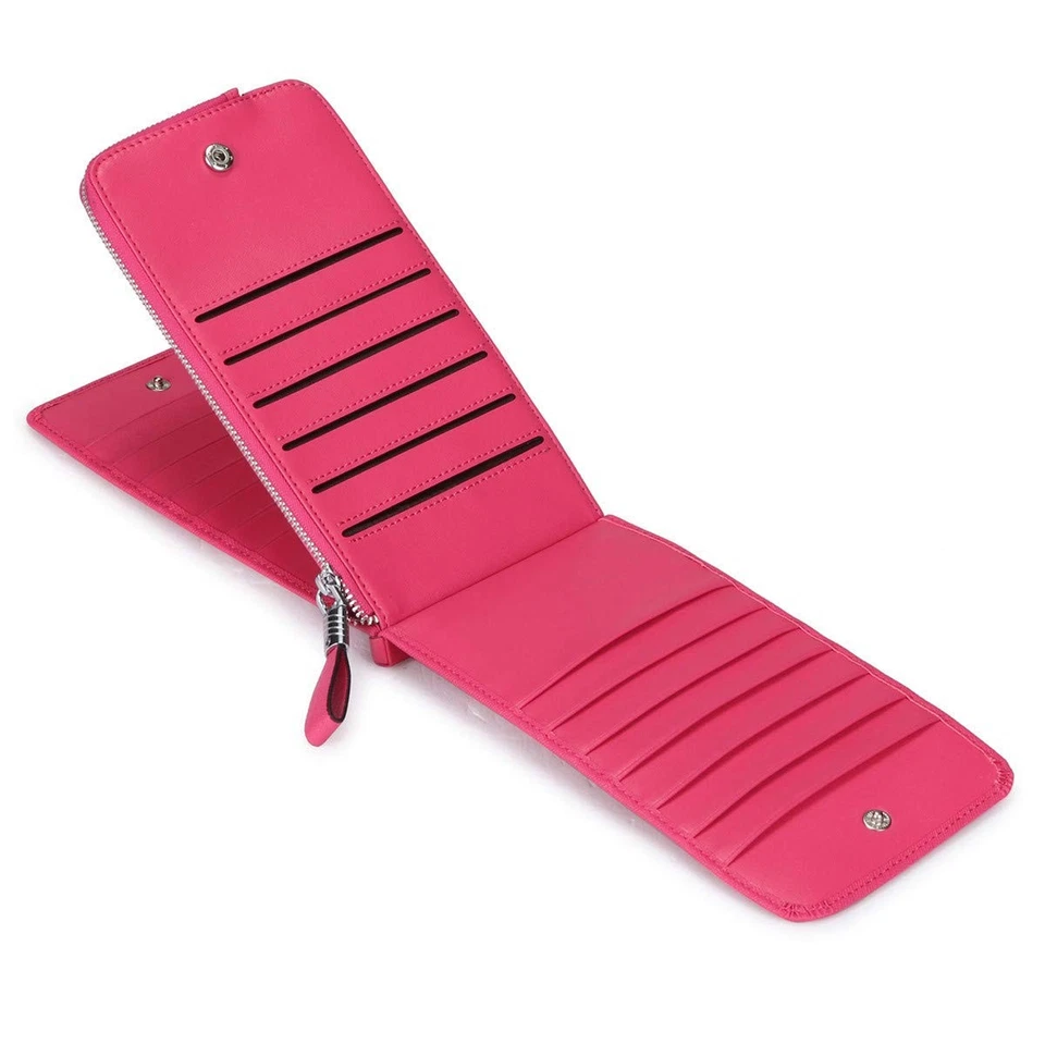 Women's Genuine Leather Multi Credit Card Holder Wallet RFID Blocking Long Bi... - Image 4 of 4