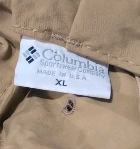 Vintage Columbia Fishing Hat Mens XL Beige Long Bill Gore Tex Made in USA - Picture 5 of 5