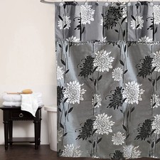 Popular Home The Erica Collection W-ATT VAL Shower Curtain, 70 by 72, Grey