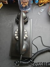 Crosley CR55 Faux Rotary Wall Phone Telephone - Black