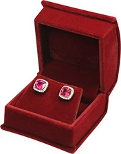 Red Burgundy Color Luxury Velvet Multiple Use Earring Necklace Pendant Jewelry 