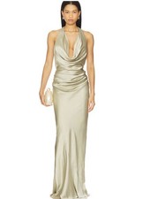 NWT Revolve Nookie Penelope Drap Gown Thyme $379.00 New with Tags Sz Small