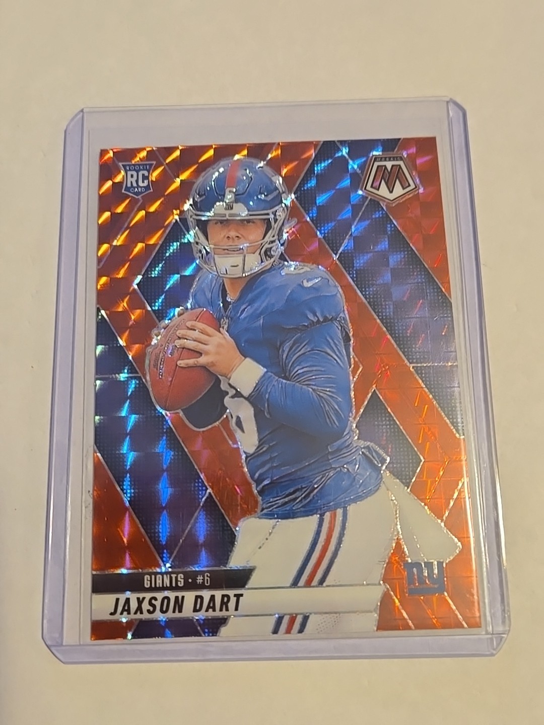 2025 Panini Mosaic Jaxson Dart #362 RED Mosaic  (RC) GIANTS
