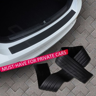 Black Car Rear Bumper Protector Rubber Trim Strip Sill Guard Scratch Cover Pad