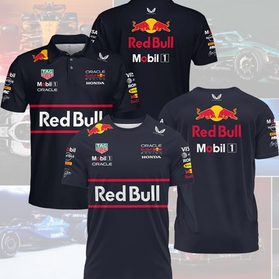 2025 Red Bu.ll Racing F1 Polo Shirt All Over Prints, F1 Racing Shirt, Fomula 1