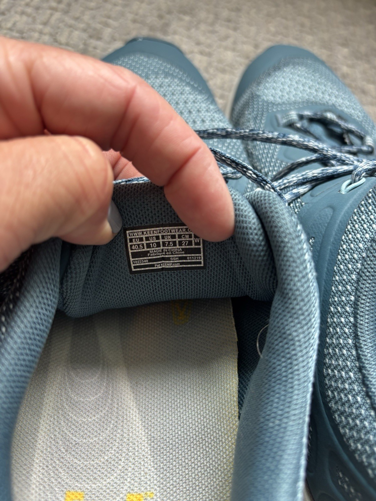 Scarpe da trekking Keen Terradora II Vent donna taglia 10 blu impermeabili sneakers usate in ottime condizioni