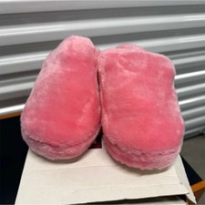 Pink Faux Fur Women's Winter Slippers