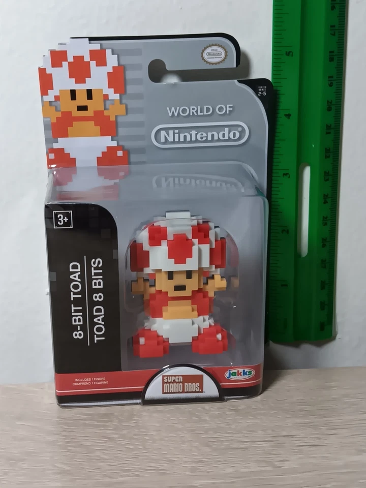 *FREE SHIP* 2.5" SUPER MARIO 8-BIT 5PK Star Power Peach Luigi Toad Donkey Kong - Image 4 of 4