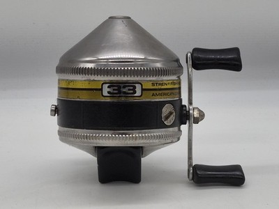 Vintage Zebco 33 Spin Cast Reel Single Rivot Foot Made in the USA !!