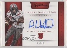 2016 Prime Signatures Prospects Proof Red /49 DeAndre Washington Rookie Auto RC