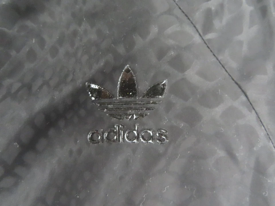 Chaqueta Adidas Mujer Pequeña Negra Firebird Piel de Serpiente Recortada Pista Correr Retro Foto 3 de 4