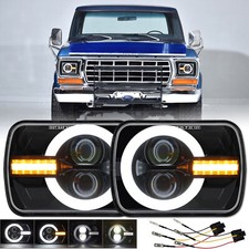 Faros LED DRL de haz alto/bajo DRL 5x7" 7x6" para Ford F150 F250 F350 1978-1986 2 piezas