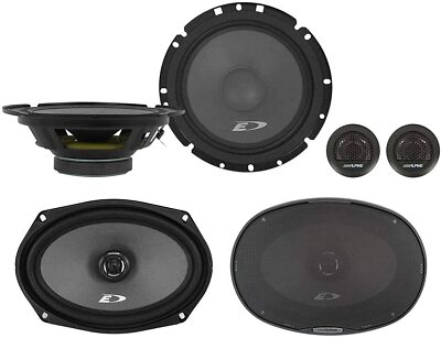 Alpine SXE-1751S 6.5'' 220w Component+SXE-6926S 6x9'' 280w Car Coaxial Speakers