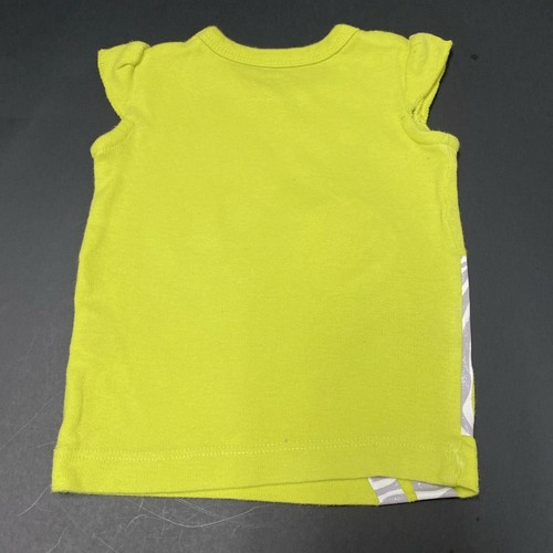 Carter’s baby girl outfit 3m 3 months chartreuse zebra shorts set - Picture 6 of 8