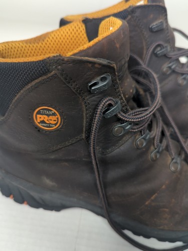 Timberland Men Shoes Pro Titan Trekker Mens Size 13W Leather Work Boot Steel Tow - Picture 2 of 20