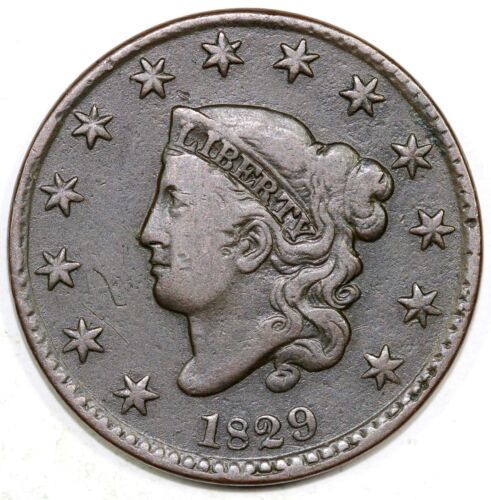 1829 1c N-4 Matron Head Large Cent