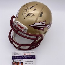 Coach Jimbo Fisher Signed Florida State Seminoles Mini Helmet JSA 2013 Champs