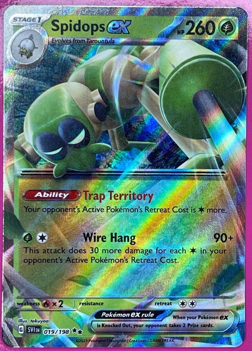 Pokémon TCG Spidops EX Scarlet & Violet Base Set 019/198