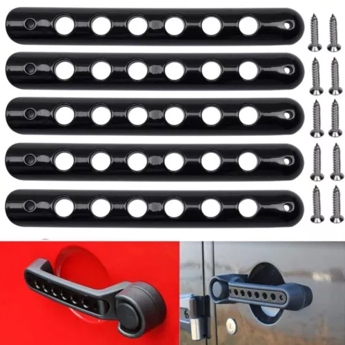 Aluminum Door Grab Handle Inserts Cover Trim for Jeep Wrangler JK 2007-2018 - Bild 15 von 46