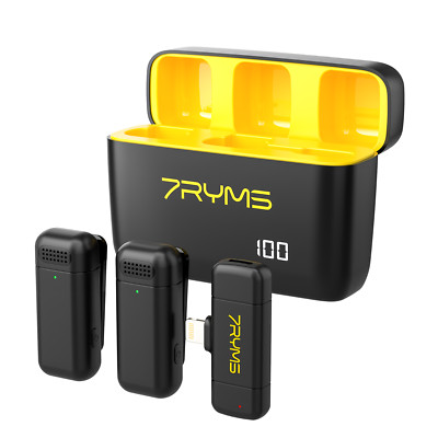 7RYMS Rimo S1 LN 2.4g Wireless Microphone System For iPhone 2*transmitter Case 