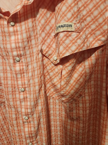 Magellan Mens 3XL Shirt Pearl Snap Fish Gear Classic Fit Moisture Absorbing Vent - Picture 3 of 5