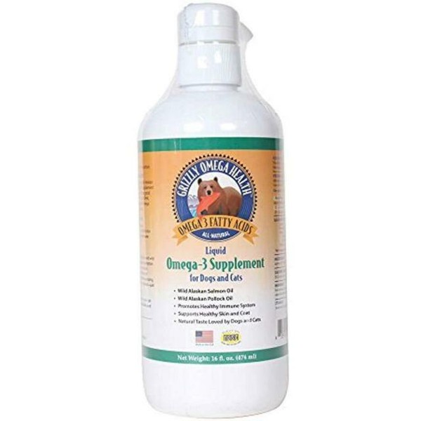 Grizzly Fish Oil Supplements Omega Health for Dogs & Cats Wild Salmon