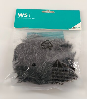 Movo WS1 Furry Outdoor Shotgun Microphone Windscreen Muff Fits up to 2.5'' x 40mm