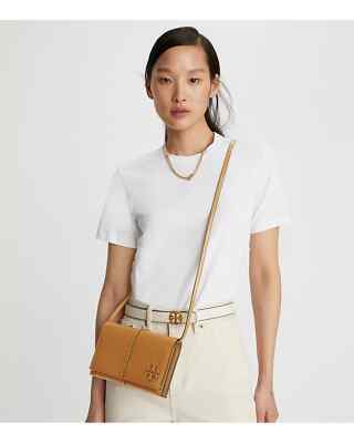 Tory Burch McGraw Pebble Leather Wallet Crossbody Clutch