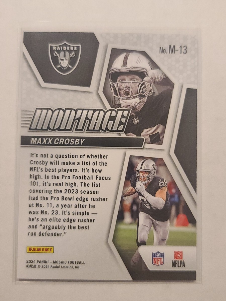 2024 Panini Mosaic Montage Maxx Crosby #M-13 Las Vegas