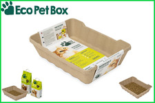 BIO DISPOSABLE LITTER TRAY CAT PET BOX LIQUID PROOF ODORLESS 6-PACK EcoPetBox
