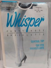 Vintage Pantyhose Whisper Color Charcoal Size C BWHIS2