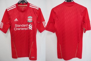 2010-2011 Liverpool FC Player Jersey Shirt Home Techfit Standard Chartered M | eBay