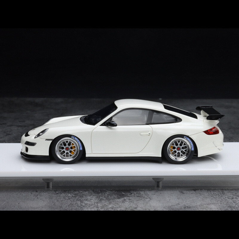 Make Up 1:43 Porsche 911 997 GT3 RS Diecast Car Model White/BBS