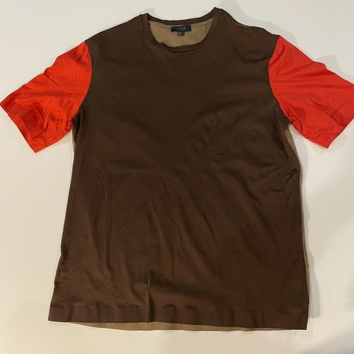COS Store Brown Color Block Cotton SS T 