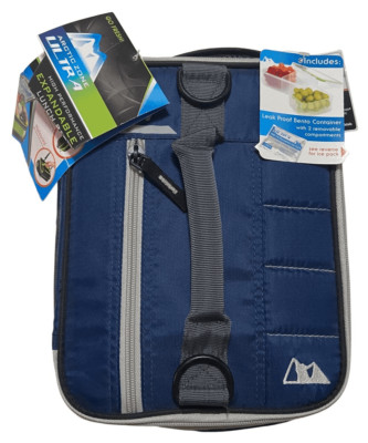 Arctic Zone Ultra Lunch Box, Expandable, Blue/Gray NWT