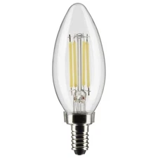 Satco S21274 - 5.5 Watt B11 LED E12 Clear Bulbs - 3000K (2, 6 or 24 Pack)