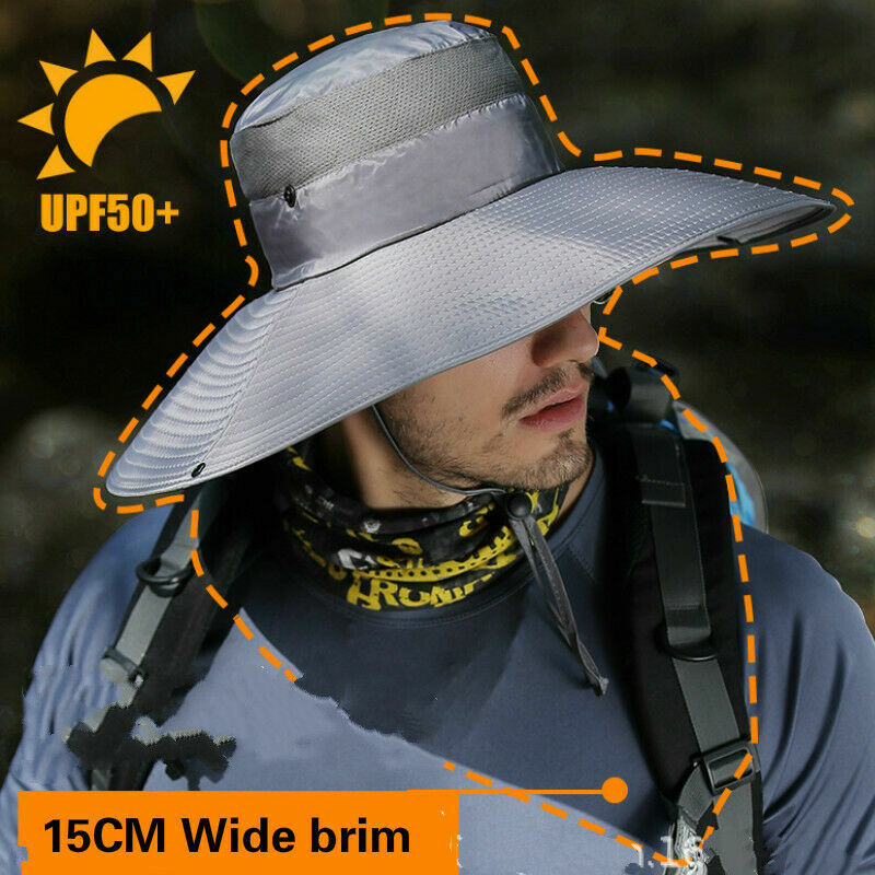 Brim Boonie Hat UPF 50+ Mesh Bucket Outdoor Caps Tactical Camo 15CM ...