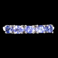 925 Sterling Silver Ring Oval Tanzanite Jewelry Gemstone Jewelry Sz 8