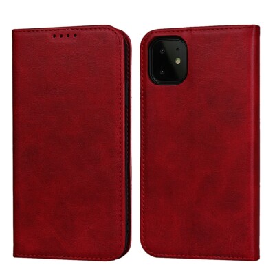 iPhone 11/Pro/Pro Max PU Leather Case Cover w/ Card Storage & Magnetic Closure