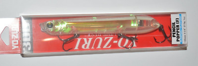 yo zuri 3db 3d prism 135mm pencil popper 5 3/8'' r1373-tm clear