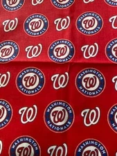 MLB Washington Nationals Cotton Fabric 18" x 58" 1/2 Yd N.T.T. Fabric Traditions