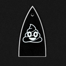 GUITAR TRUSS ROD COVER - Engraved Etched - Fits ESP LTD - POOP POO EMOJI