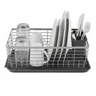 Tower T847001 Compact Dishrack with Cutlery Holder in Grey