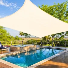 15' X 25’ Sun Shade Sail Canopy Awning Shade Cloth Pool Patio Pergola Cover
