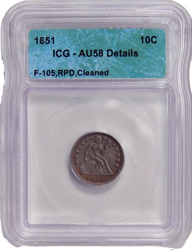 1890 Seated Liberty Silver Dime CHOICE AU E213 VCG | eBay