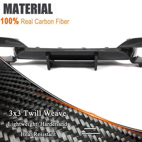 For BMW F06 F12 F13 M6 13-19 Real Carbon Fiber Rear Bumper Diffuser Lip Spoiler - Picture 15 of 16